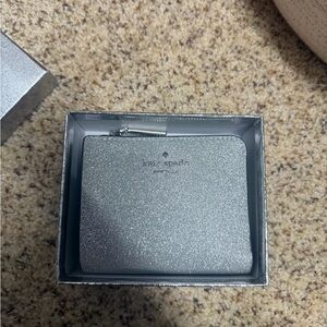 Kate Spade Metallic Silver Glitter Wallet